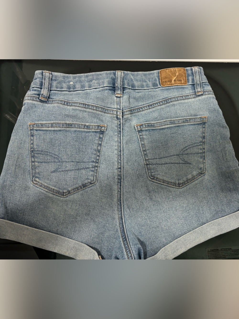 American Eagle Outfitters Light Blue Curvy Mom Shorts